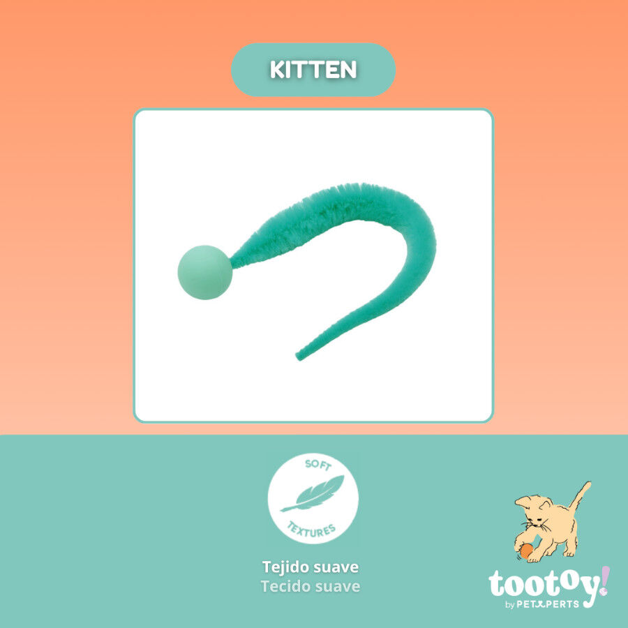 Tootoy! Pelota Interactiva con Cola Verde para gatos, , large Imagen numero 3